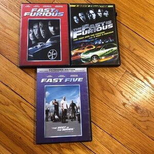 Fast & Furious DVD Lot (4 Discs) - Fast 1, 2, 4, 5 - Action Collection